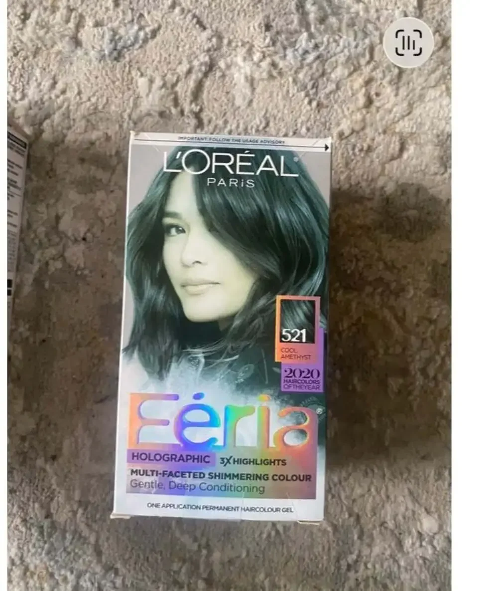 L'Oreal Paris Feria Multi-Faceted Shimmering Permanent Hair Color, 521 Cool Amet